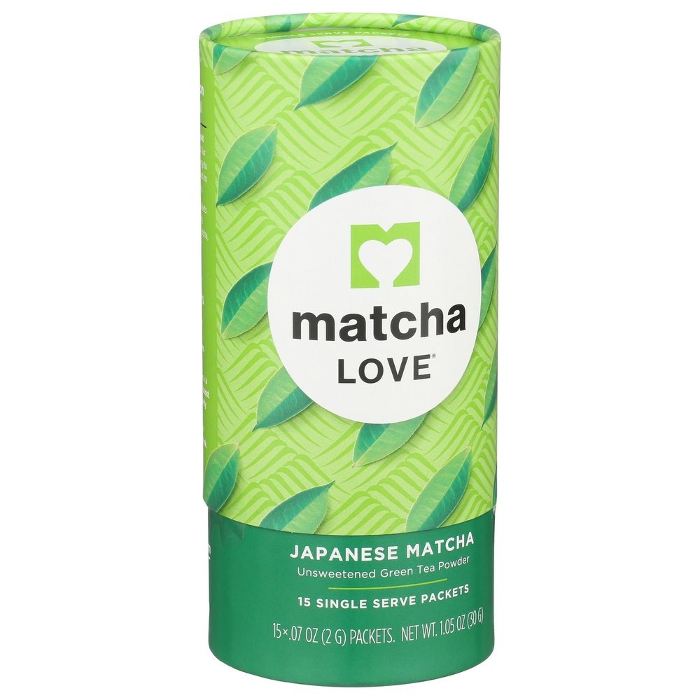 Matcha Love Single Serve Unsweetened Japanese Matcha Powder, 1.05 Ounce -- 6 per case