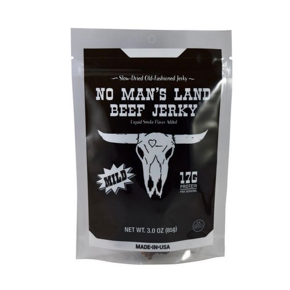 No Mans Land Mild Beef Jerky, 3 Ounce -- 8 per case