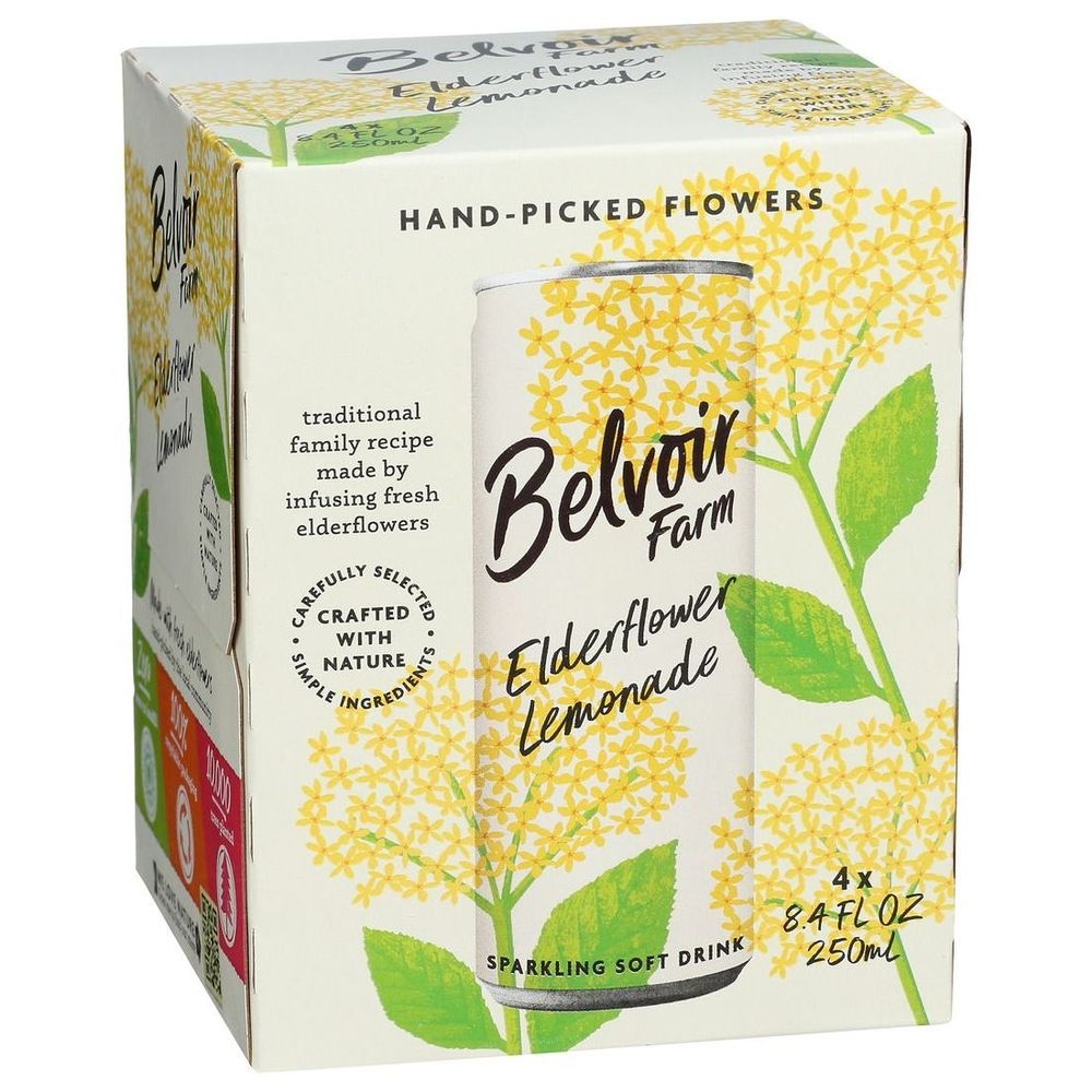 Belvoir Fruit Farms Elderflower Lemonade Sparkling Soft Drink, 8. 4 Fluid Ounce -- 24 per case