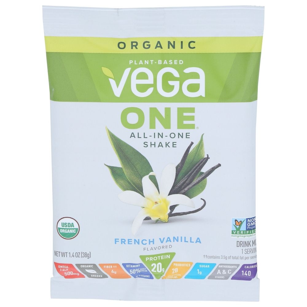 Vega Organic French Vanilla Flavored Drink Mix, 1.4 Ounce -- 10 per case