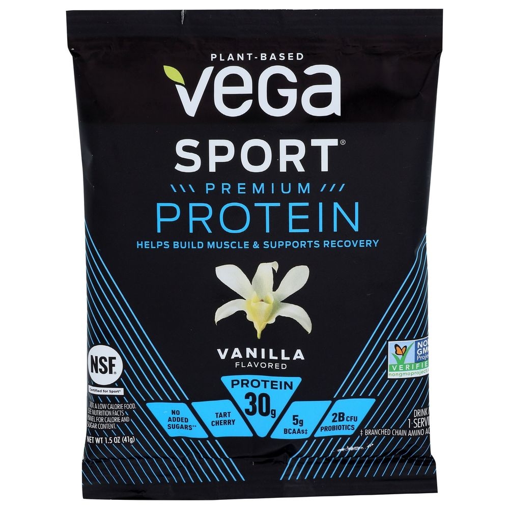 Vega Vanilla Flavor Protein Drink Mix, 1.5 Ounce -- 12 per case