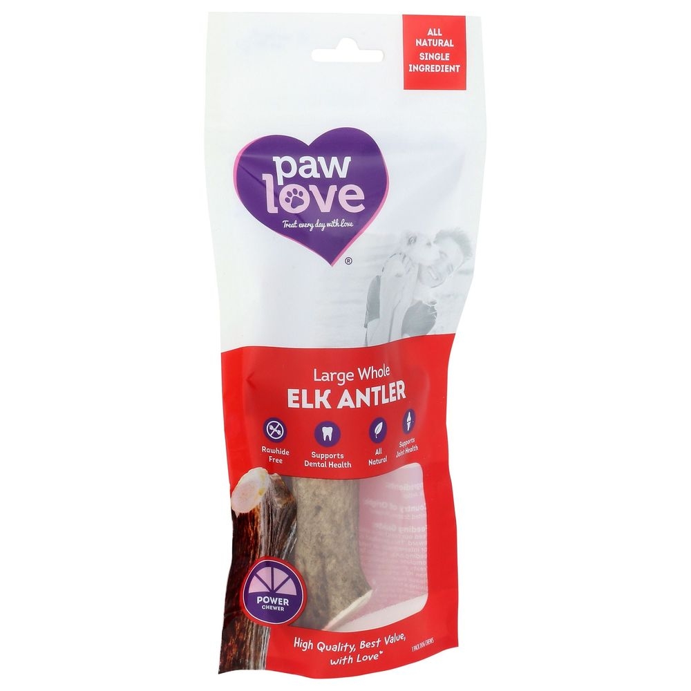 Paw Love Elk Antler Large Dog Treat -- 6 per case