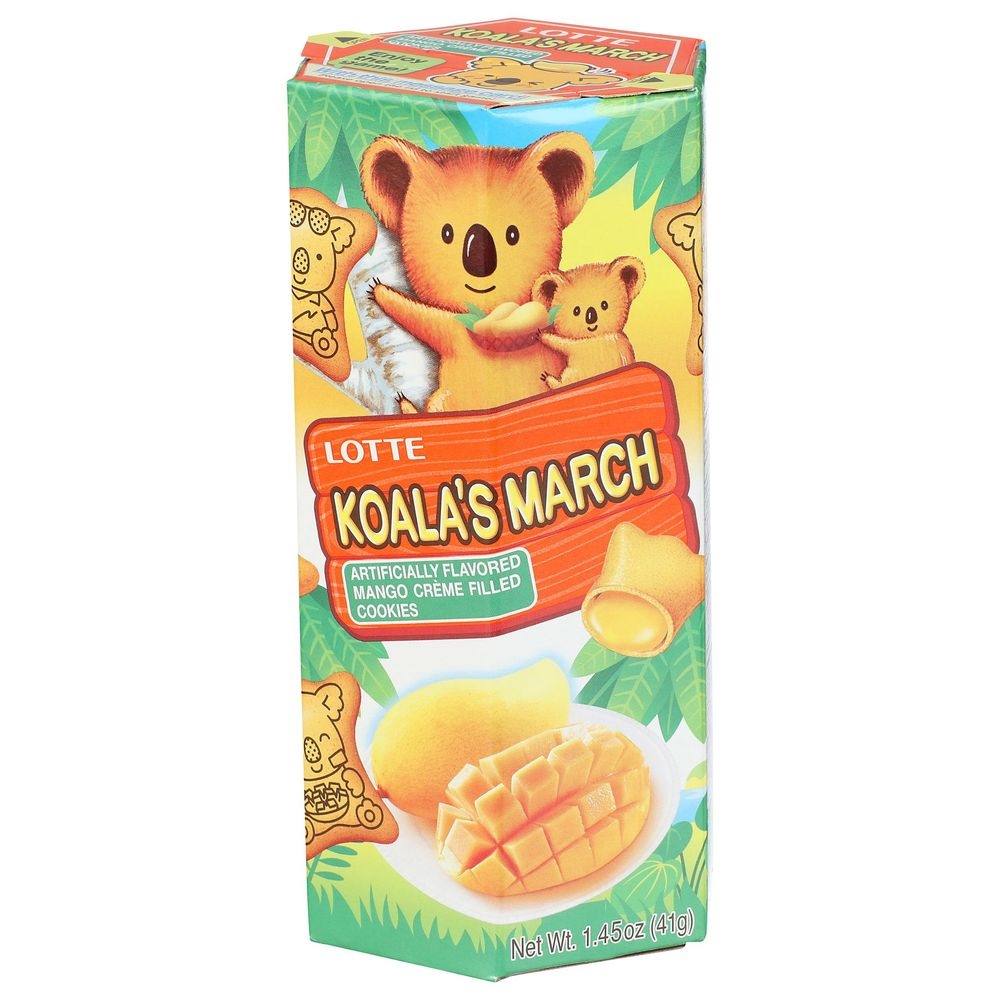 Lotte Koalas March Mango Crème Filled Cookies, 1.45 Ounce -- 6 per case