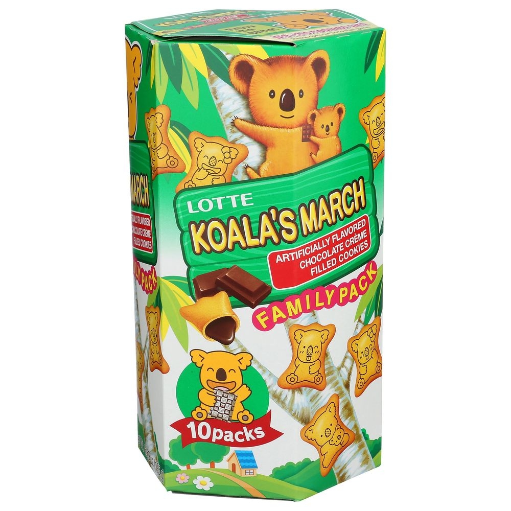 Lotte Koalas March Chocolate Crème Filled Cookies, 6.89 Ounce -- 10 per case