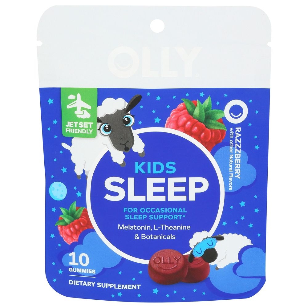 Olly Razzzberry Kids Sleep Gummies, 10 count -- 8 per case