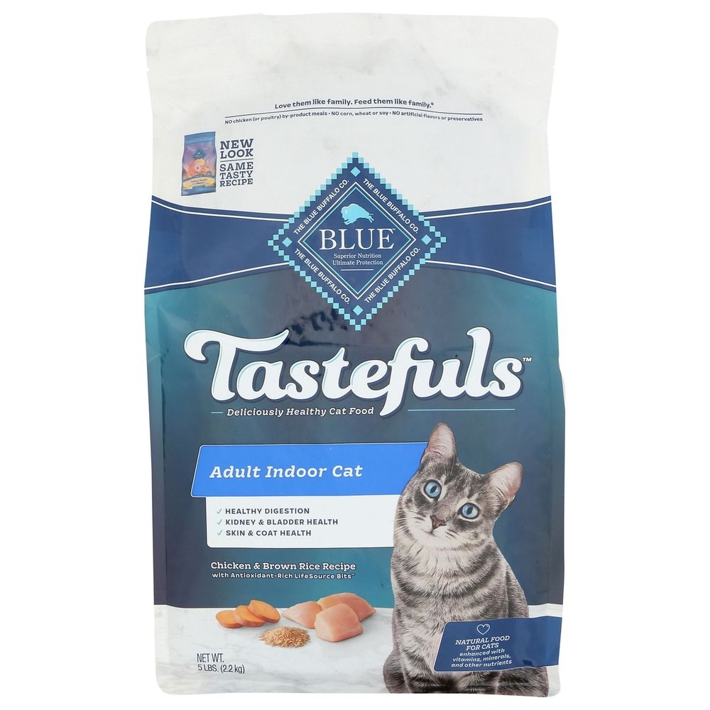 Blue Buffalo Tastefuls Adult Indoor Chicken and Brown Rice Recipe Cat Food, 5 Pound -- 5 per case