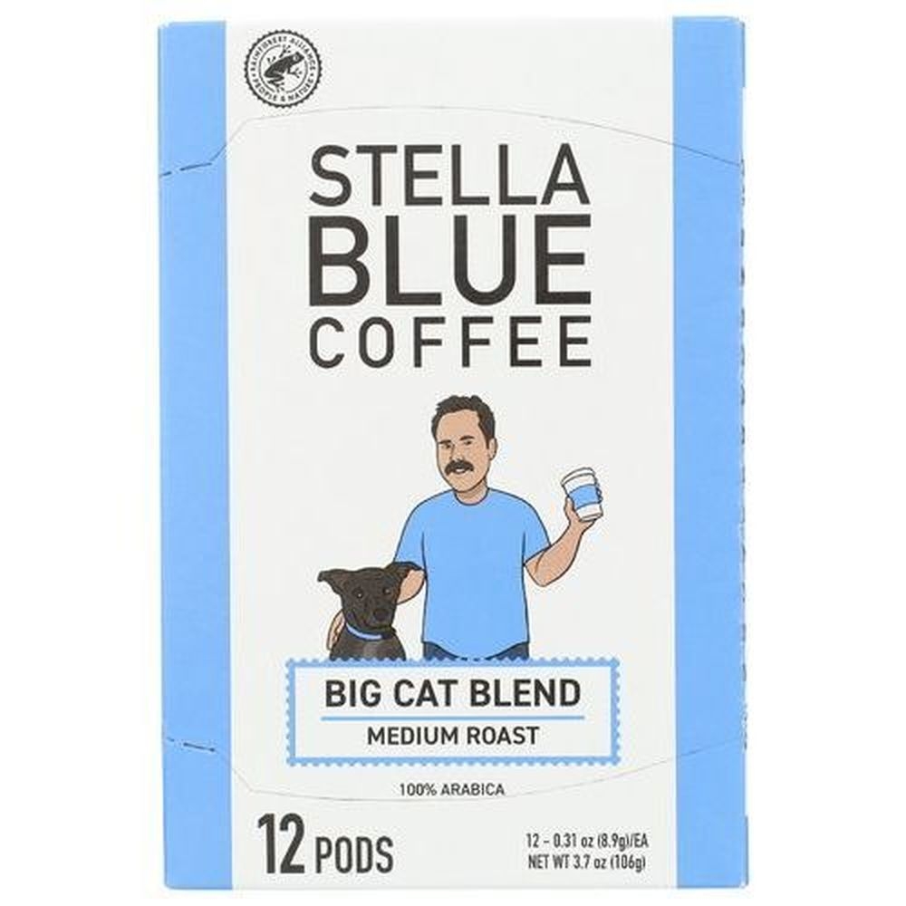 Stella Blue 0.31 Ounce Big Cat Blend Coffee Pod, 12 count -- 6 per case