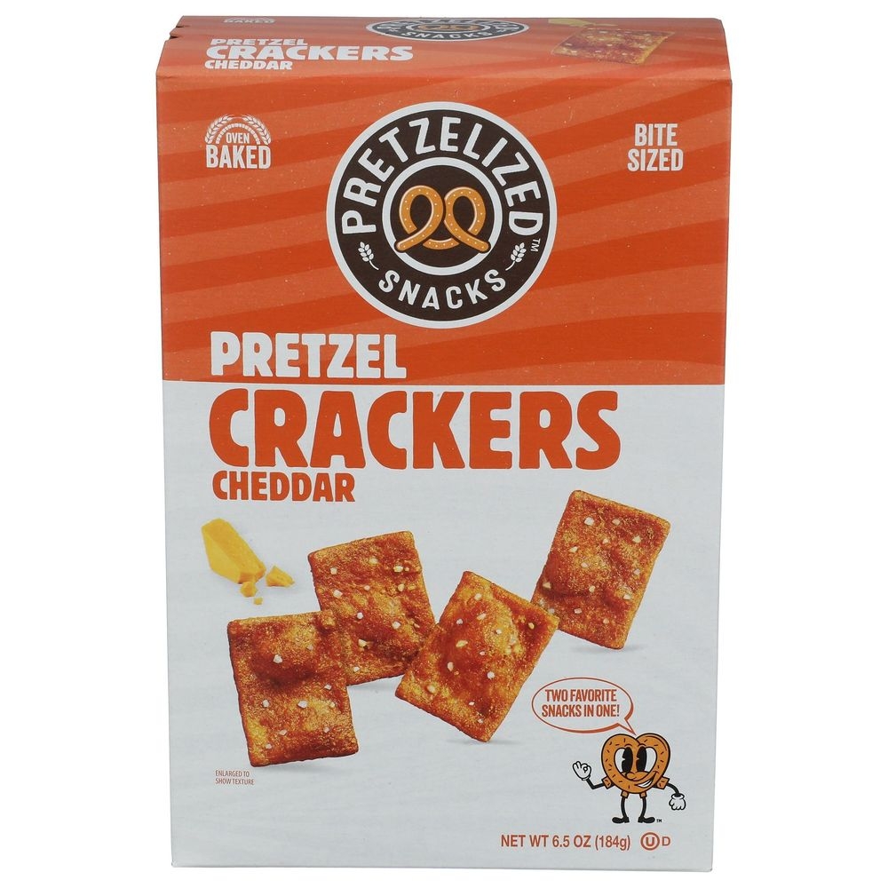 Pretzelized Snacks Cheddar Pretzel Crackers, 6.5 Ounce -- 12 per case