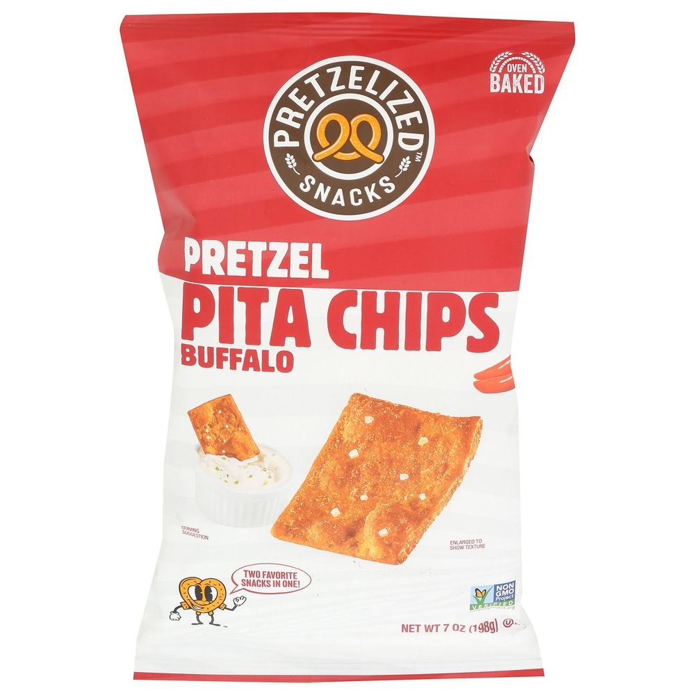 Pretzelized Snacks Buffalo Pretzel Pita Chips, 7 Ounce -- 12 per case