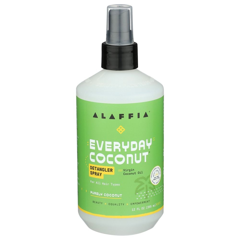Alaffia Purely Coconut Everyday Coconut Detangler Spray, 12 Fluid Ounce