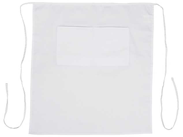 Winco Signature Chef White Full Length Bistro Apron -- 60 per case