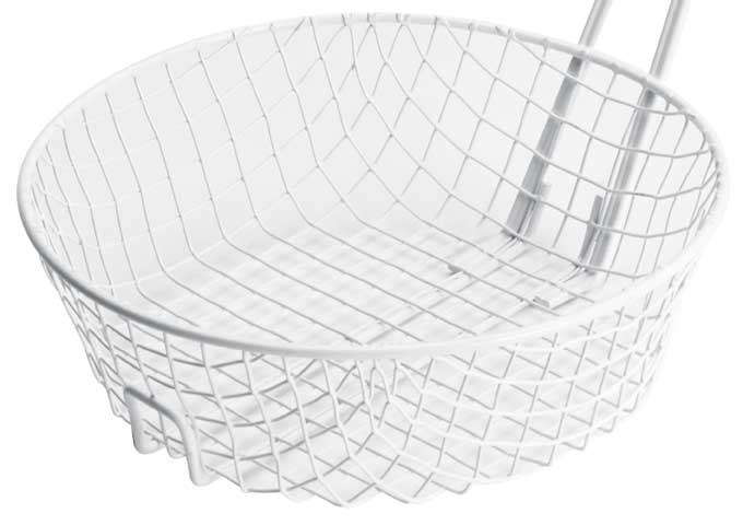 Winco White Plastic Non Stick Coating Coarse Mesh Breading Basket, 10 Inch -- 36 Per Case