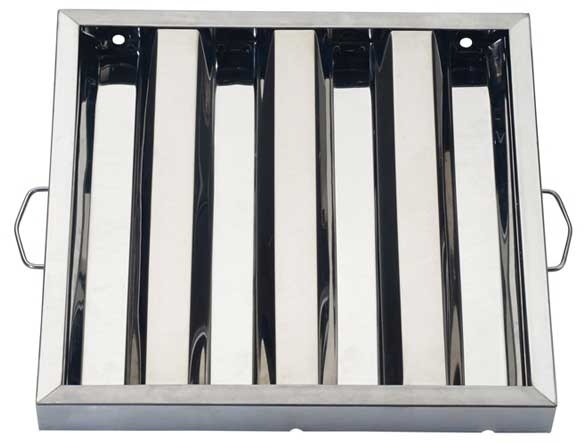 Winco Stainless Steel Hood Filter, 16 x 16 x 1 1/2 inch -- 6 per case