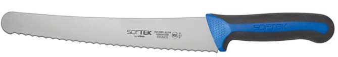 Winco SofTek Bread/Pastry Knife with Soft Grip Handle, 10 inch Wide -- 36 per case