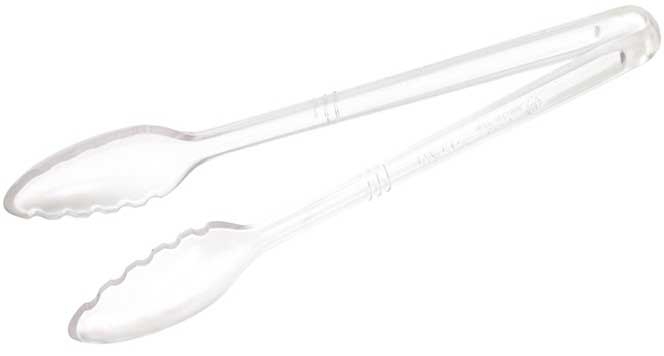 Winco Curv Clear Polycarbonate Serving Tong, 12 inch -- 144 per case