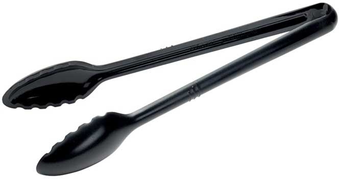Winco Curv Black Polycarbonate Serving Tong, 12 inch -- 144 per case