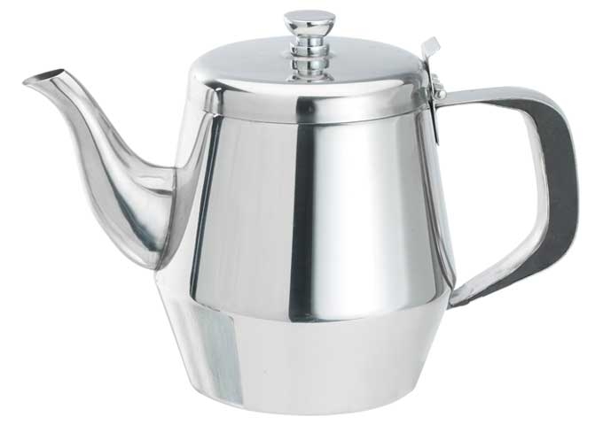 Winco Stainless Steel Gooseneck Teapot, 28 Ounce -- 24 per case