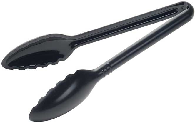 Winco Curv Black Polycarbonate Serving Tong, 9 inch -- 144 per case