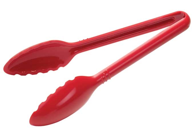Winco Curv Red Polycarbonate Serving Tong, 9 inch -- 144 per case