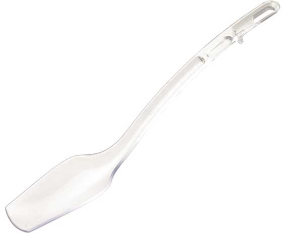 Winco Curv Clear Polycarbonate 10 inch Tapered Serving Spoon, 3/4 Ounce Capacity -- 144 per case