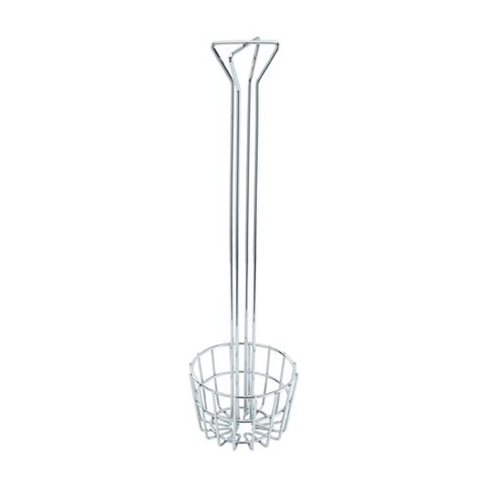 Winco TB-25 Stainless Steel Chrome-Plated Finish Tortilla Shell Fry Basket with 25 inch Handle, 6.25 inch Diameter