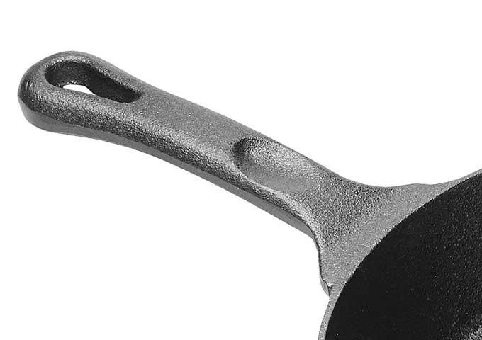 Winco FireIron Pre-Seasoned Round Cast Iron Grill Pan, 10 1/4 x 10 1/4 x 1 3/4 inch -- 4 per case