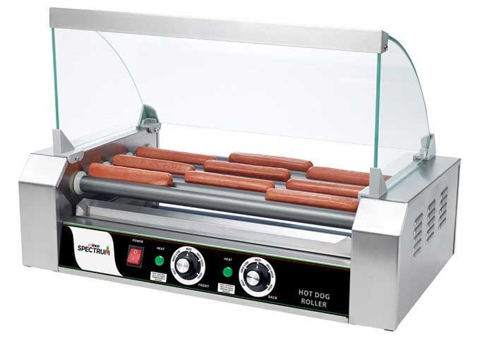 Winco Spectrum Glass Sneeze Guard for EHDG-5R Hot Dog Roller