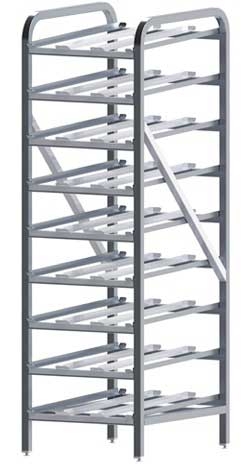 Winco Heavy Duty Aluminum Full Height 9 Tier Can Storage Rack, 26.375 x 34.75 x 82.125 inch