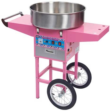 Winco ShowTime Cotton Candy Machine with Cart, 37 3/4 x 20 1/2 x 34 1/2 inch -- 1 set