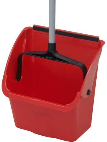 Winco Red Jumbo Lobby Dust Pan, 13 5/8 x 14 x 8 7/8 inch -- 12 set per case