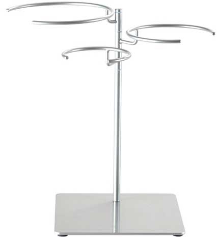 Winco Spectrum Stainless Steel 3 Ring Bag Holder Stand -- 4 per case