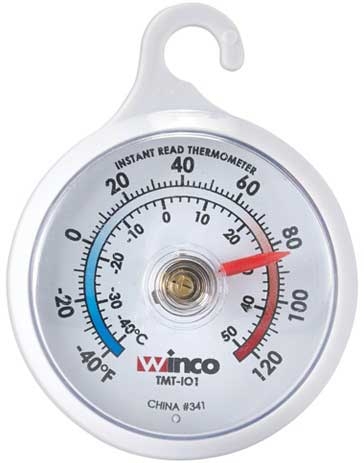 Winco 1 3/4 inch Dial -40° to 120°F Indoor/Outdoor Thermometer -- 144 per case