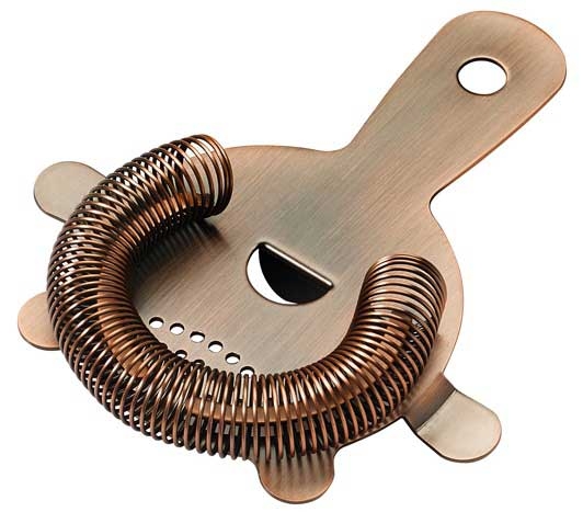 Winco After5 18/8 Stainless Steel Antique Copper Finish 4 Prong Bar Strainer, 5 3/4 inch Length -- 120 per case