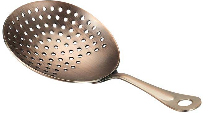 Winco After5 18/8 Stainless Steel Antique Copper Finish Julep Strainer, 6 3/8 inch Length -- 120 per case