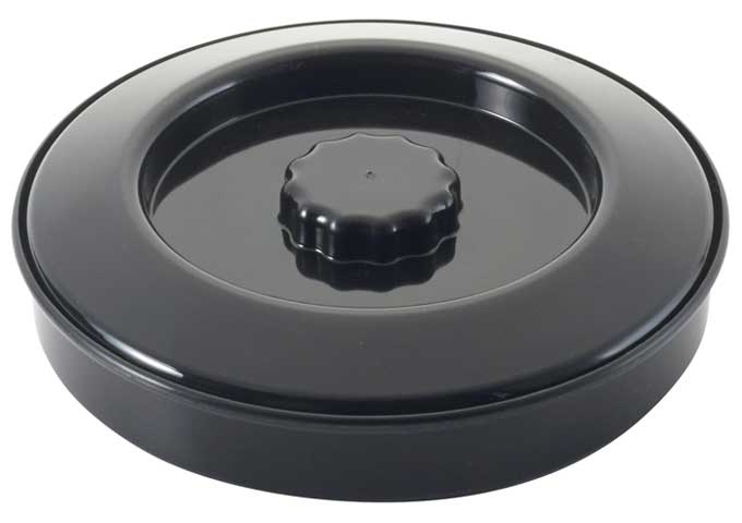 Winco Polypropylene Black Stackable Tortilla Warmer with Lid, 7 1/2 x 7 1/2 x 1 7/8 inch -- 12 per case
