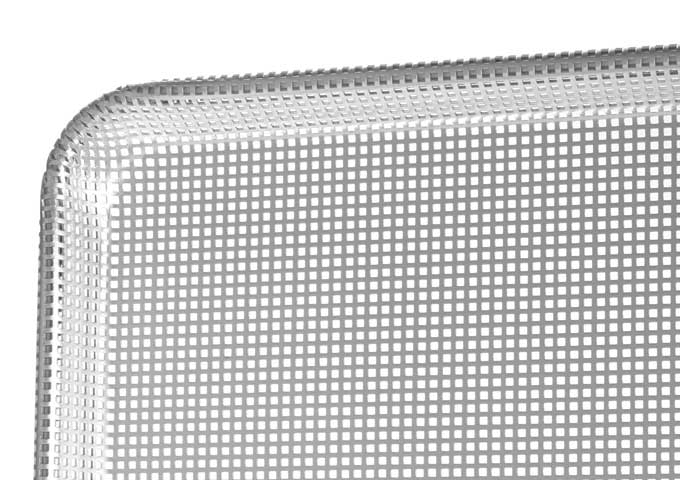 Winco 16 Gauge Aluminum Glazed 1/2 Size Closed Bead Fully Perforated Sheet Pan, 13 x 18 inch -- 12 per case