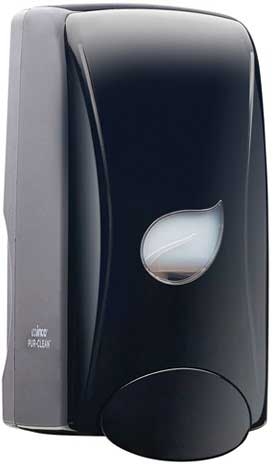 Winco Pur-Clean Black Manual Liquid Soap Dispenser, 1000 Milliliter -- 24 per case