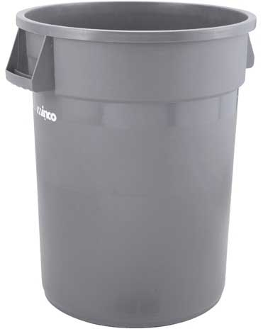 Winco Gray Heavy Duty Round Trash Can, 10 Gallon