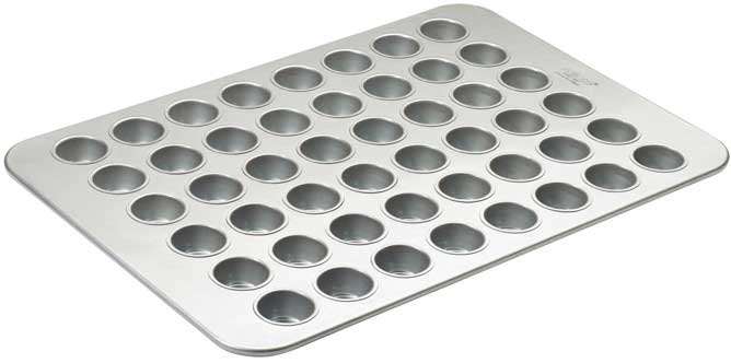 Winco 26 Gauge Glazed Aluminized Steel 48 Cup Mini Muffin Pan, 2.1 Ounce -- 4 per case