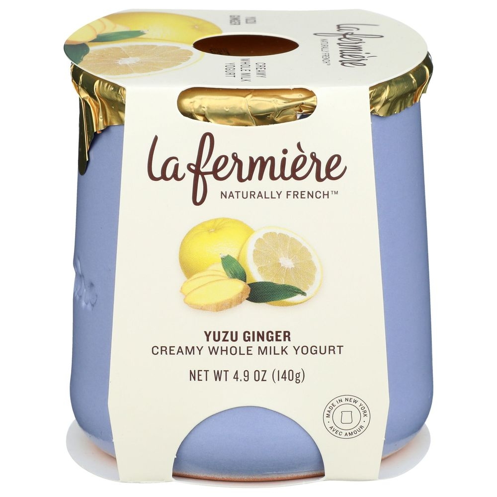 La Fermiere Yuzu Ginger Creamy Whole Milk Yogurt, 4.9 Ounce -- 6 per case