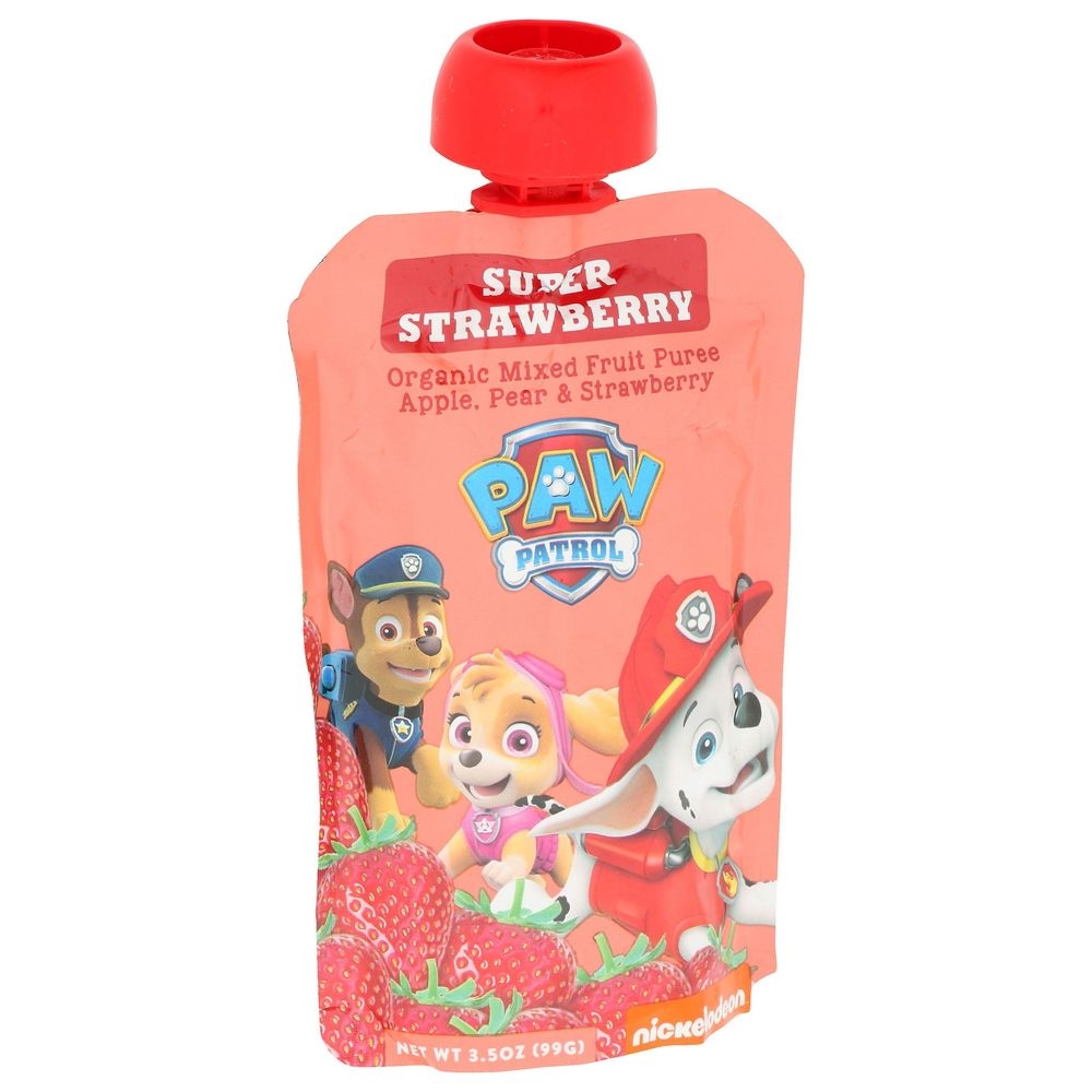 Paw Patrol Organic Super Strawberry Mixed Fruit Puree, 3.5 Ounce -- 10 per case