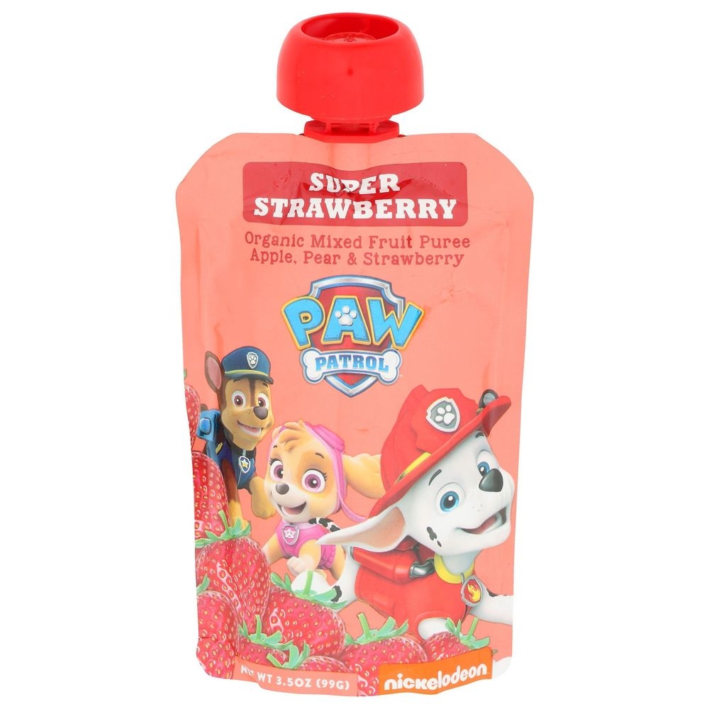 Paw Patrol Organic Super Strawberry Mixed Fruit Puree, 3.5 Ounce -- 10 per case