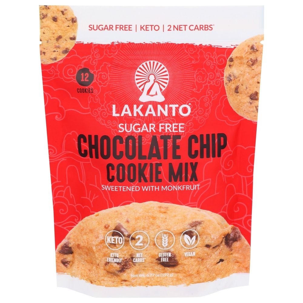 Lakanto Sugar Free Chocolate Chip Cookie Mix, 6.77 Ounce -- 8 per case
