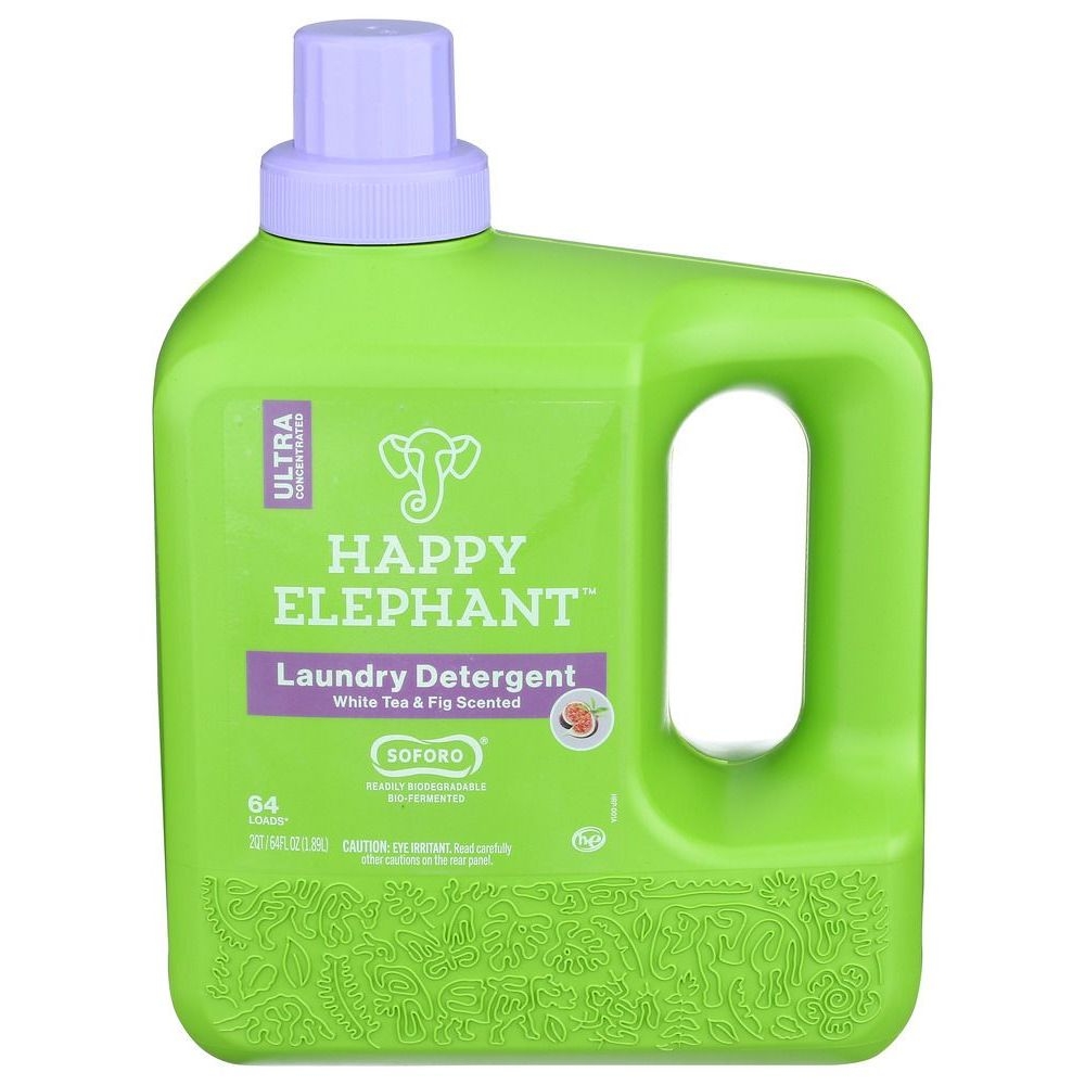 Happy Elephant White Tea and Fig Scent Laundry Detergent, 64 Fluid Ounce -- 4 per case