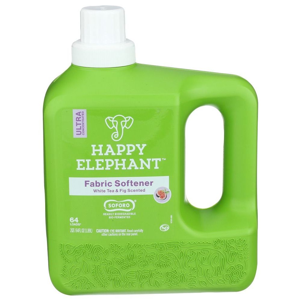 Happy Elephant White Tea and Fig Scent Fabric Softener, 64 Fluid Ounce -- 4 per case