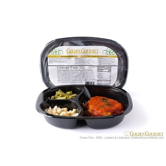 Golden Gourmet Breaded Baked Fish over Baby Limas Beans and Corn, 11.2 Ounce -- 20 per case.