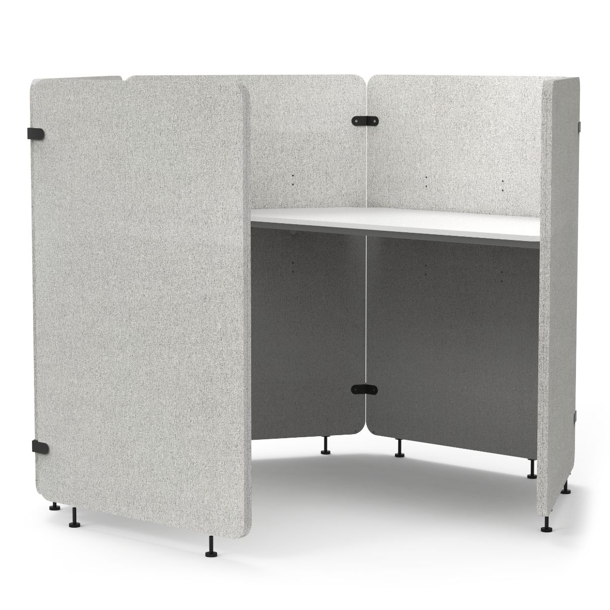 Luxor Reclaim 5-Panel Acoustic Work Pod, 73 x 64 x 54.5 inch