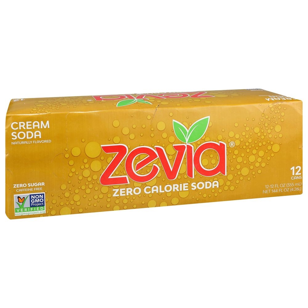 Zevia Zero Calorie Cream Soda, 12 Fluid Ounce -- 24 per case