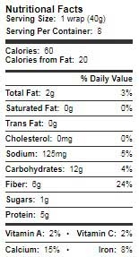 Tumaros Carb Wise Sundried Tomato Basil Wraps - 8 count per pack -- 6 packs per case