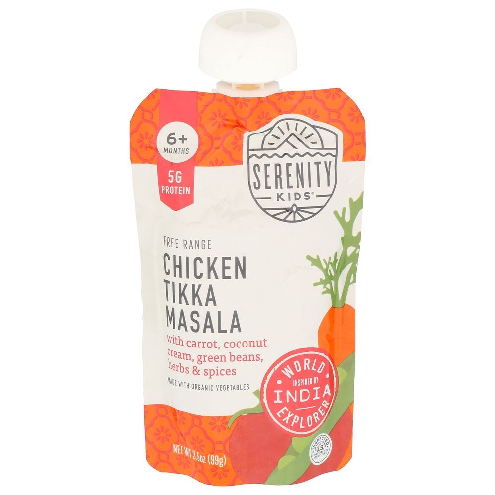 Serenity Kids Chicken Tikka Masala with Organic Vegetables for 6 Plus Month Kids, 3.5 Ounce -- 6 per case